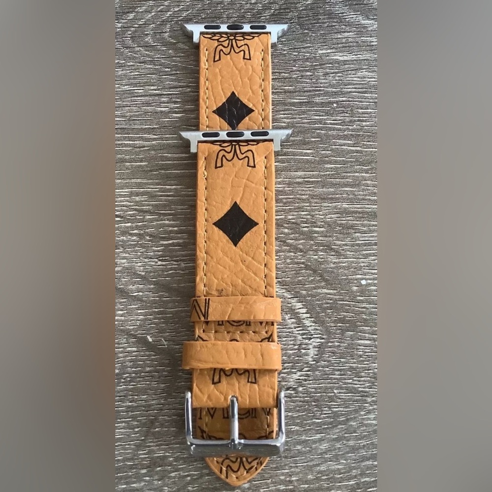 Gold Leather Watch Strap